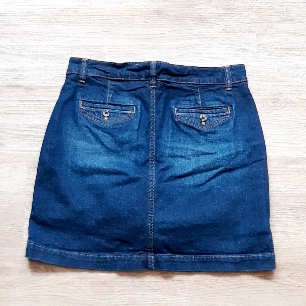 Sonoma Life + Style Blue Denim Everyday Skort - Sz 10 Dark Wash Jean Mini Skirt - Picture 7 of 9